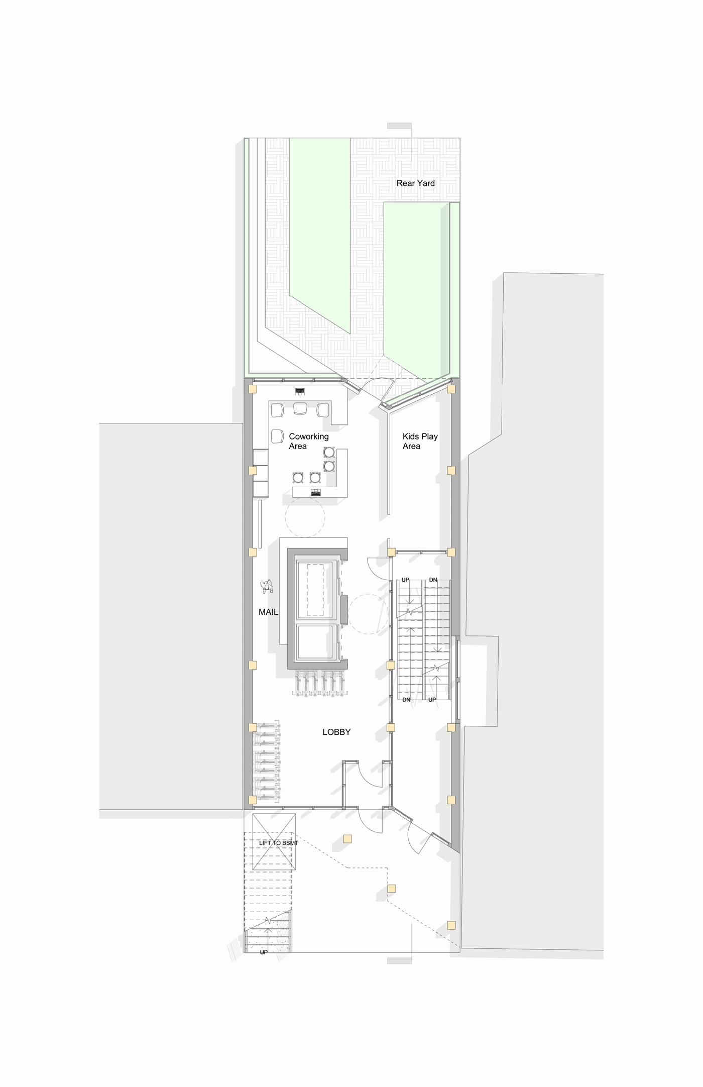 Level 1 · Entry + coworking