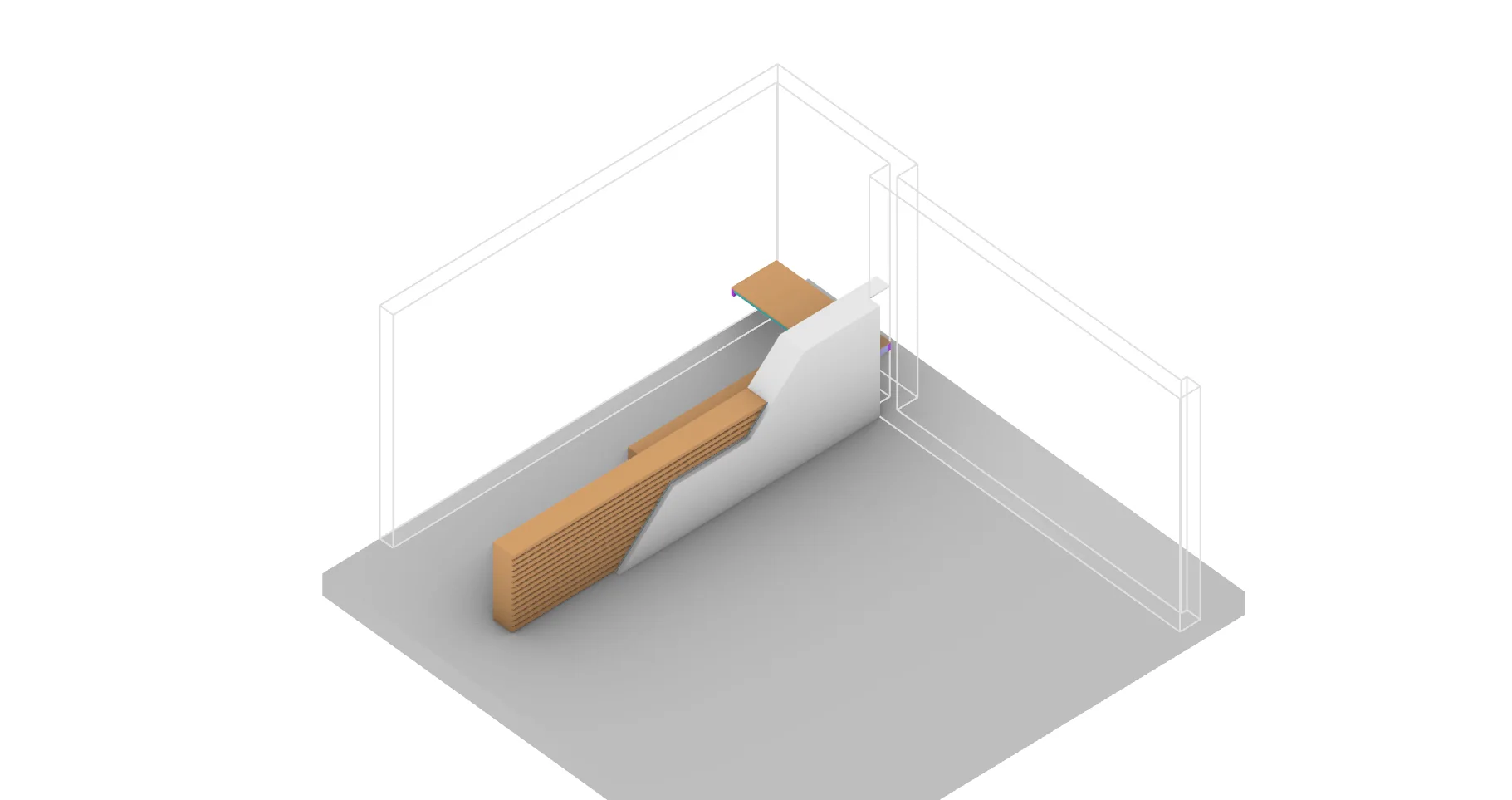 Overall desk assembly