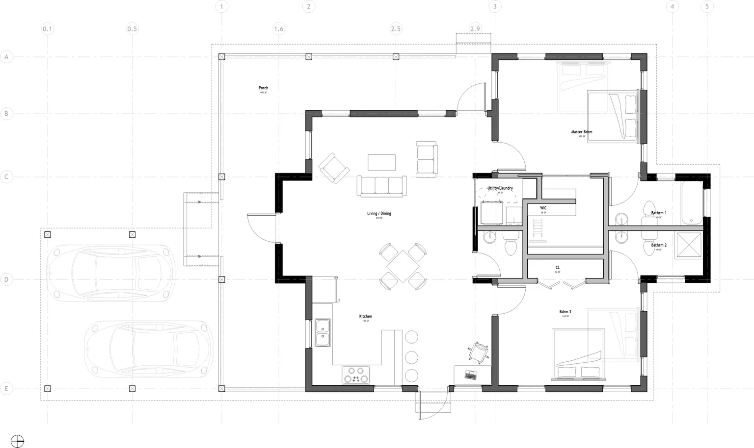 Original concept floor plan for the countryside living residence